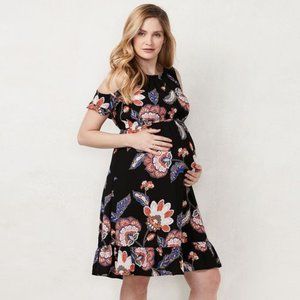 LC LAUREN CONRAD Maternity Cold Shoulder Floral